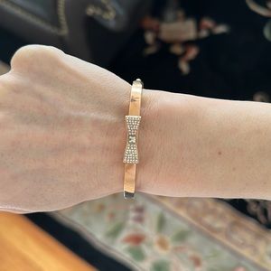 Kate Spade rose gold bow bracelet